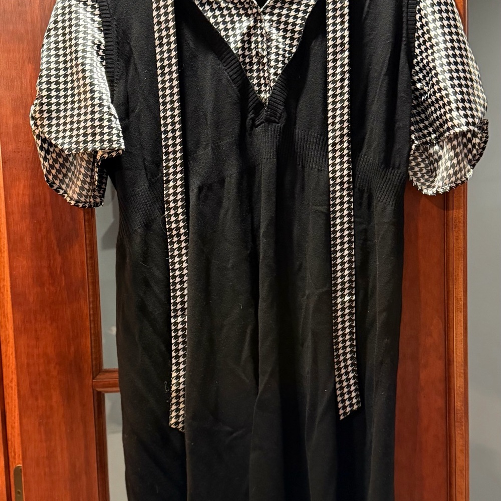 Style & Co. Black and White Midi Dress